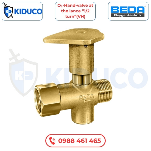 Van Tay Oxy Tại Ống Thổi "1/2 Vòng" (VH) - O₂ Hand-Valve At The Lance "1/2 Turn" (VH) (Đức)