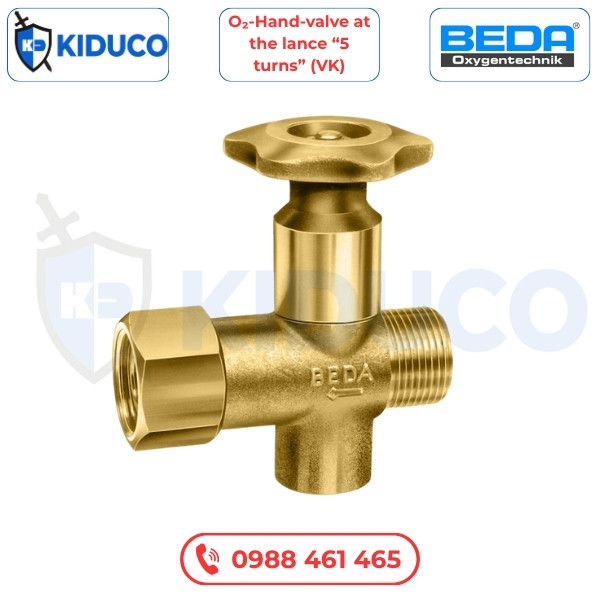 Van Tay Oxy Tại Ống Thổi "5 Vòng" (VK) - O₂ Hand-Valve At The Lance "5 Turns" (VK) (Đức)