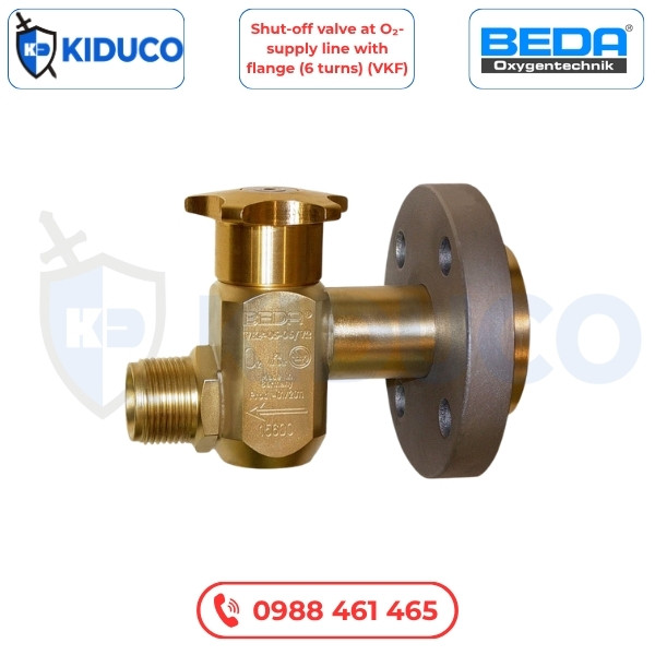 Van Ngắt Tại Đường Cấp Oxy Với Mặt Bích (6 Vòng) (VKF) - Shut-off Valve At O₂-Supply Line With Flange (6 Turns) (VKF) (Đức)