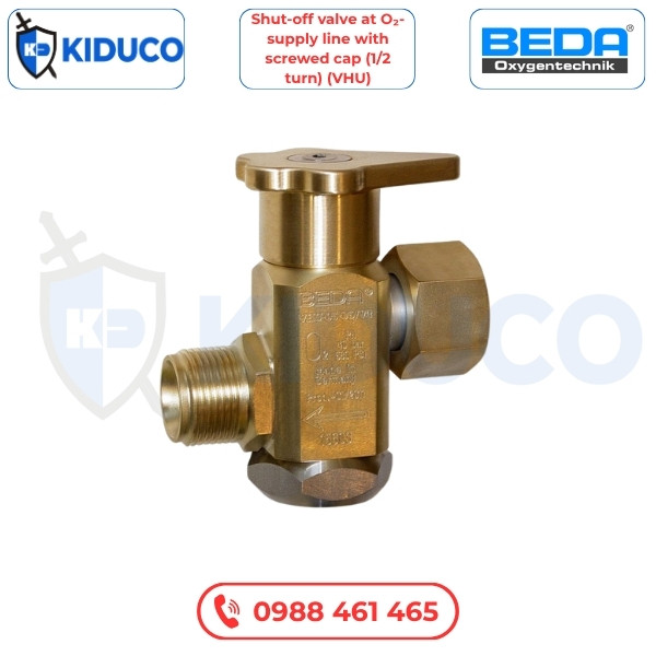Van Ngắt Tại Đường Cấp Oxy Với Nắp Vặn (1/2 Vòng) (VHU) - Shut-off Valve At O₂-Supply Line With Screwed Cap (1/2 Turn) (VHU) (Đức)